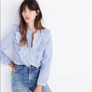 Madewell Whitney Stripe Ruffle Blouse